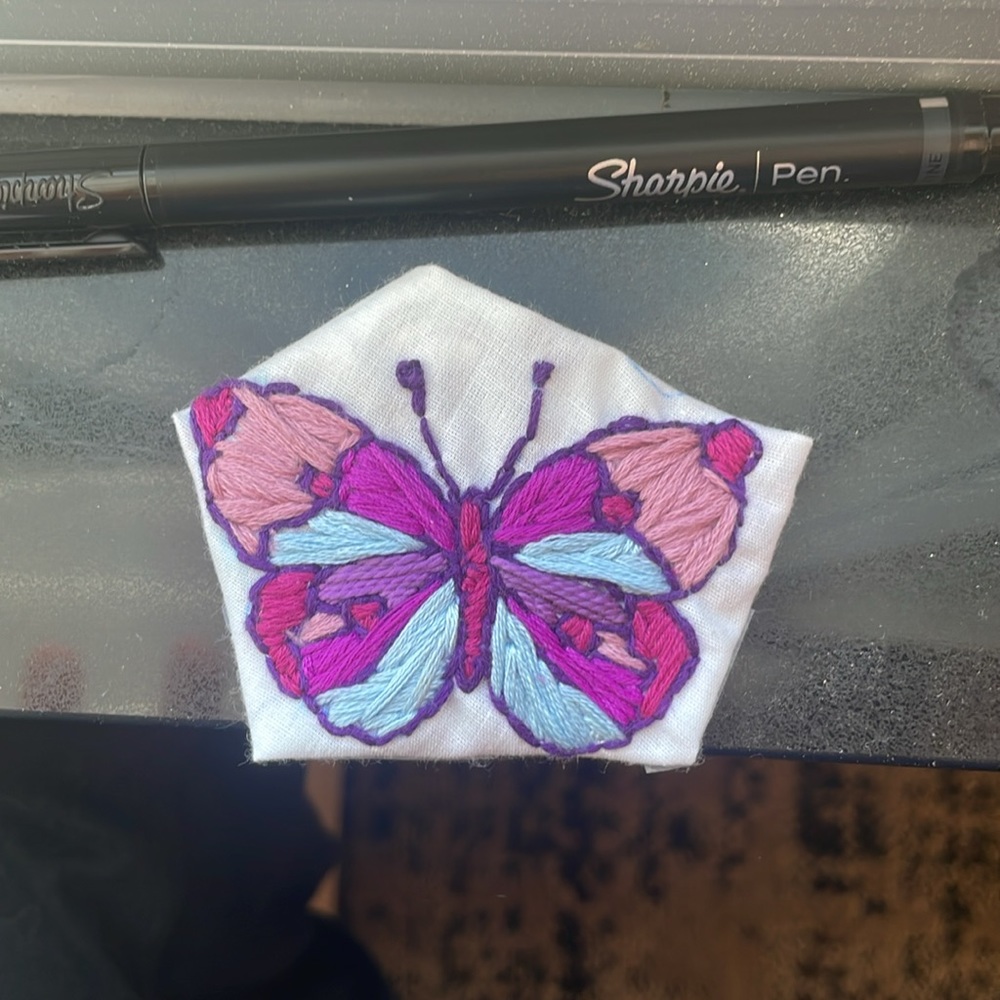 Embroidered Butterfly Patch - image 2